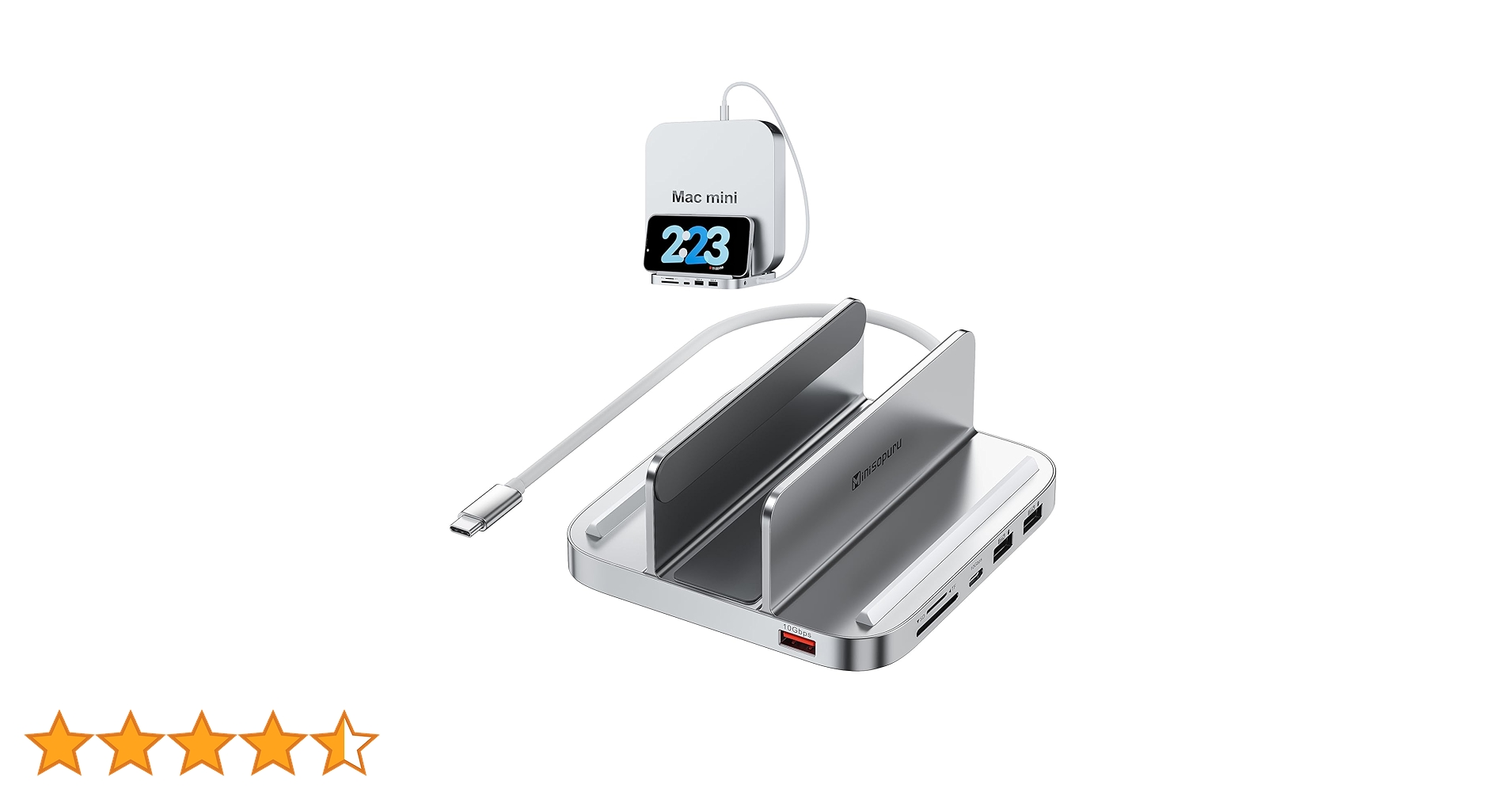 【三画面対応】Mac Mini 拡張ハブ 10in1 SSD拡張（8TBまで Amazon.co.jp: Minisopuru Upgrade 8 in 1 Mac Mini Hub & Stand